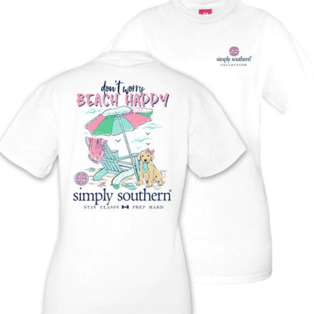 simply southern "don't worry beach happy" shirt